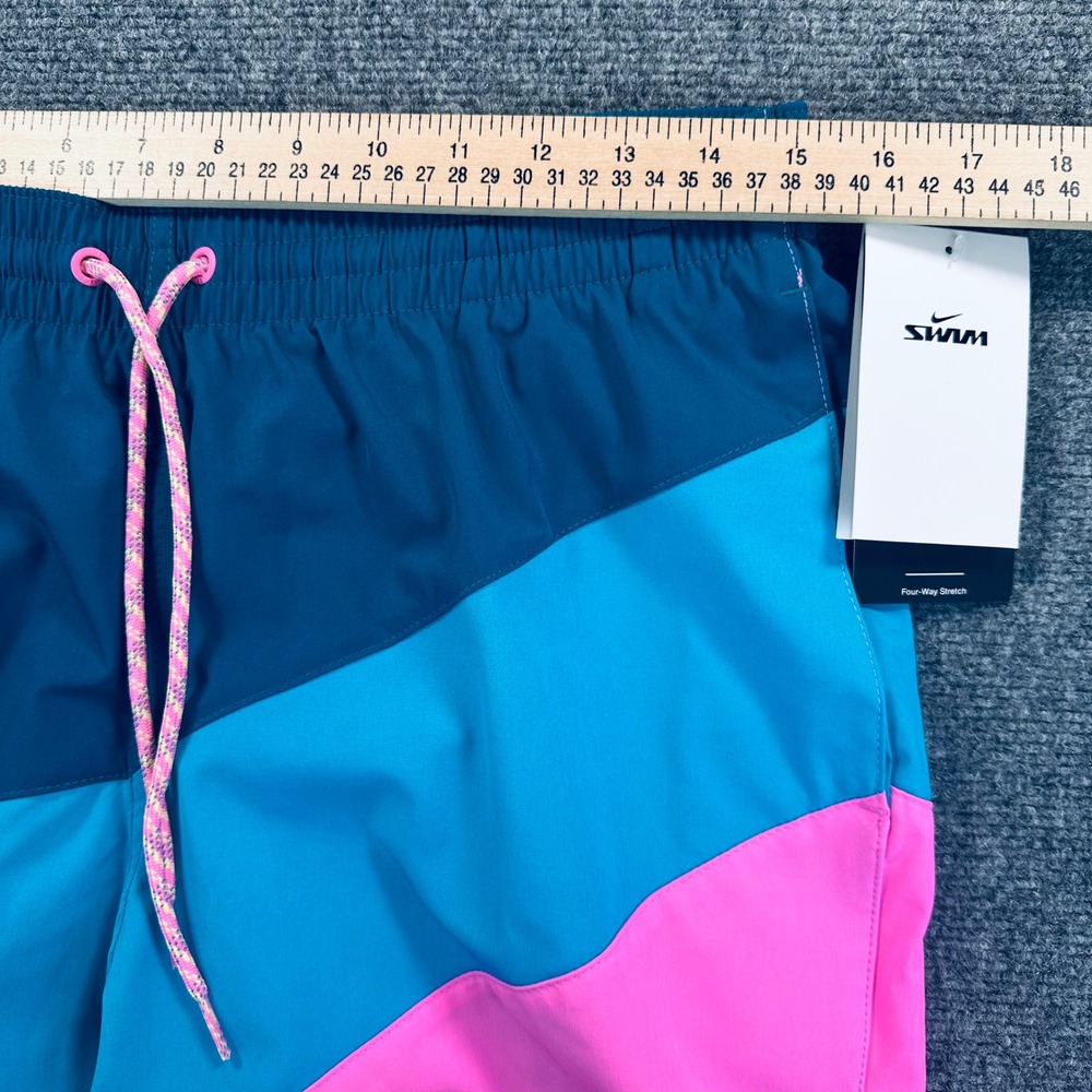 Nike Mens M Swim Bottom Board Shorts
Swimsuit Pink Blue Teal Colorblock NESSD470 - Picture 10 of 15